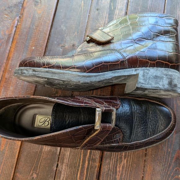 Vintage Brighton Kismet Brown Leather Ankle Boots Bootie Shoe Size 6 Buckle - Picture 7 of 10
